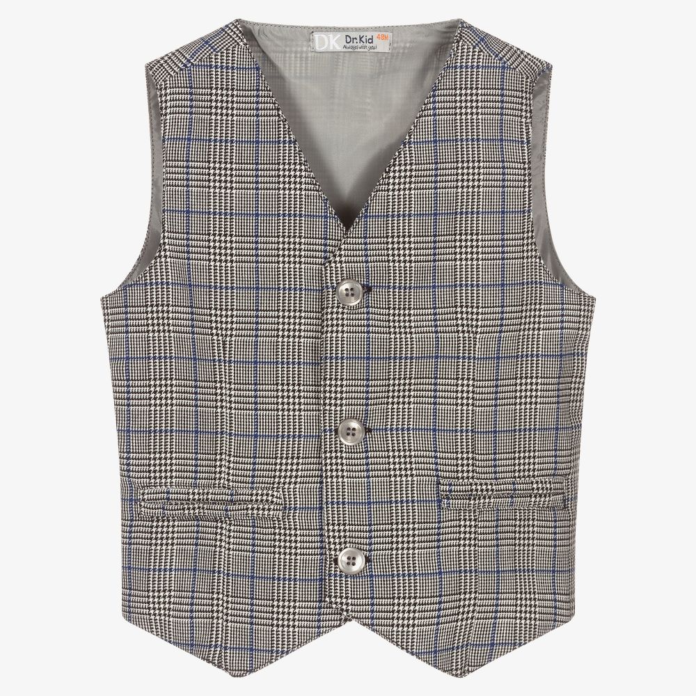 Dr. Kid - Boys Checked Waistcoat | Childrensalon