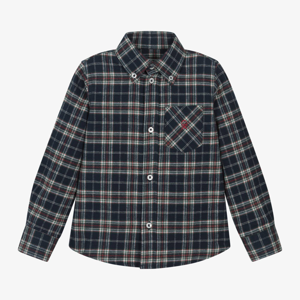 Dr. Kid-Boys Checkered Cotton Long Sleeve | Childrensalon Outlet