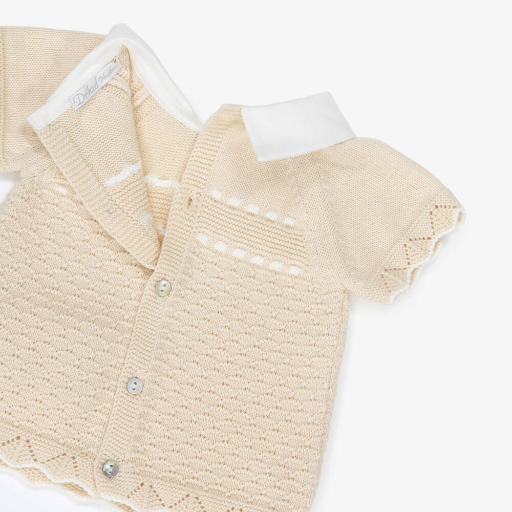 Dr. Kid-Boys Classic Beige Knit Ensemble | Childrensalon Outlet