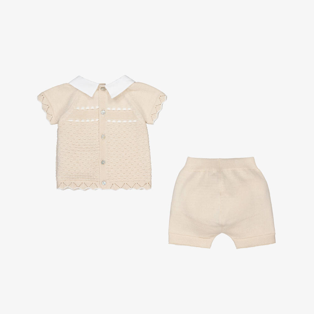 Dr. Kid-Boys Classic Beige Knit Ensemble | Childrensalon Outlet