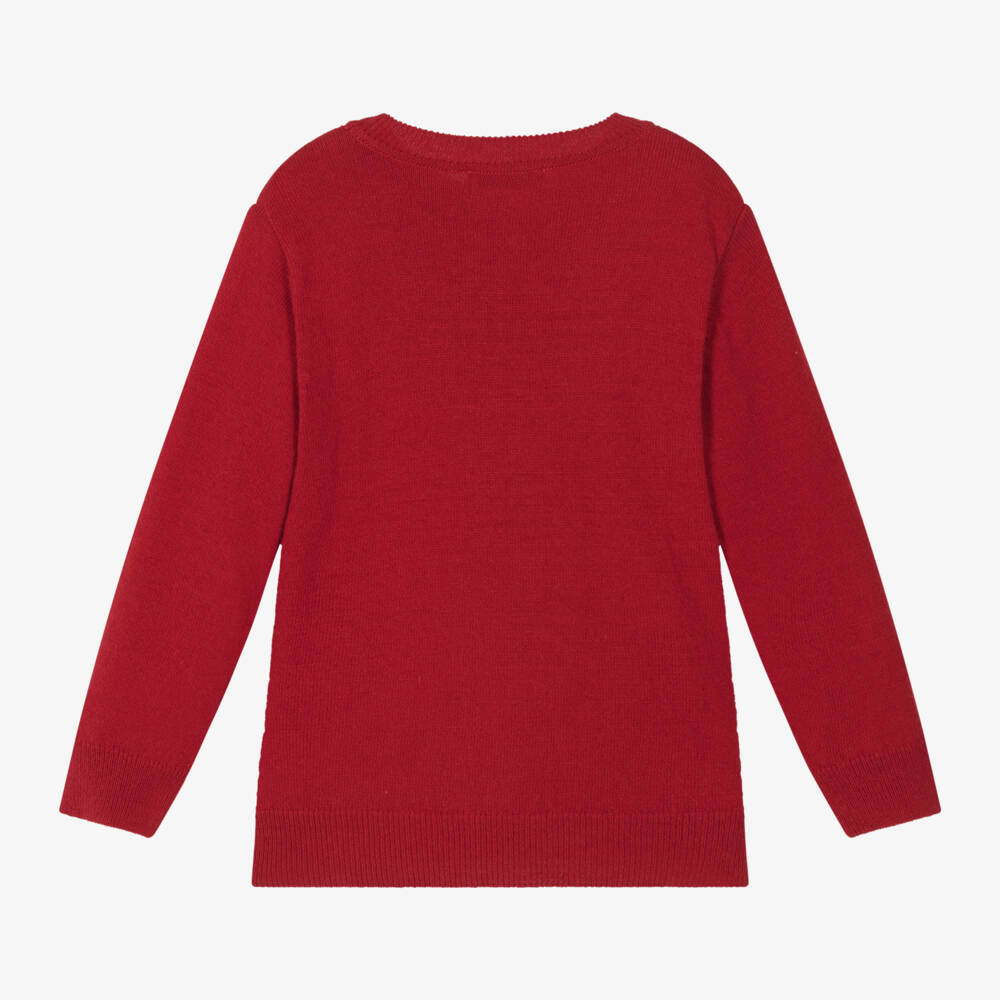 Dr. Kid-Boys Crimson Wool Blend Jumper | Childrensalon Outlet