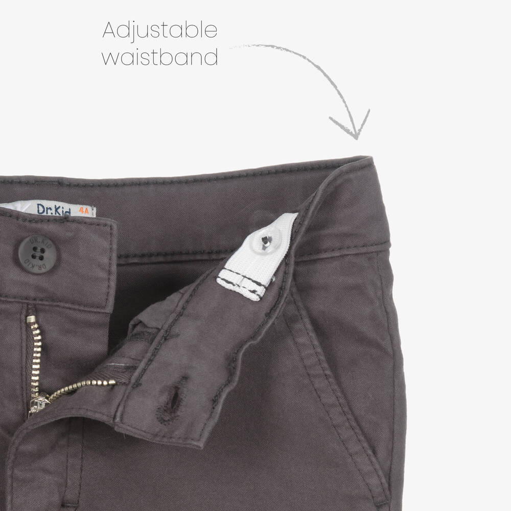 Dr. Kid-Boys Dark Grey Cotton Trousers | Childrensalon Outlet
