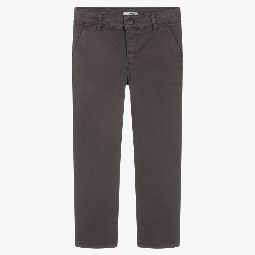 Dr. Kid - Boys Dark Grey Cotton Trousers | Childrensalon