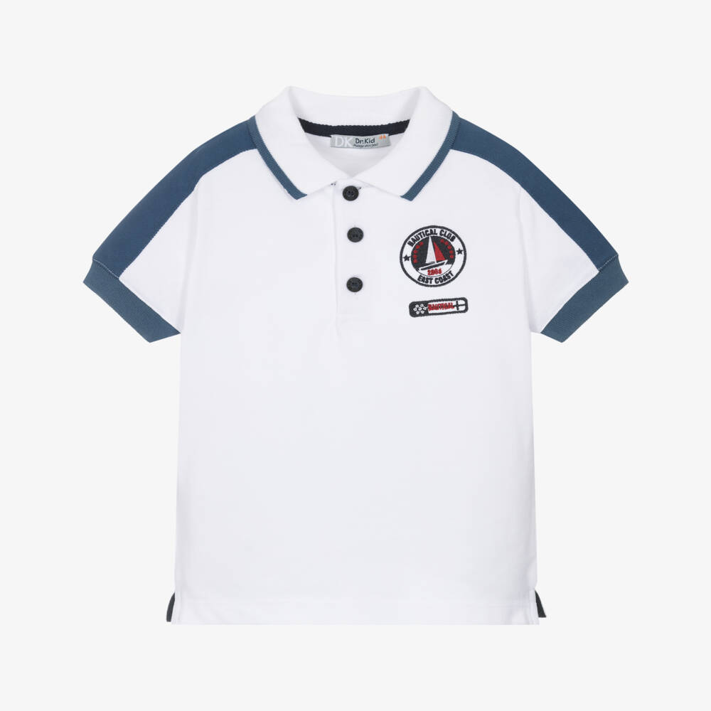 Dr. Kid-Boys Elegant Ivory Piqué Polo | Childrensalon Outlet