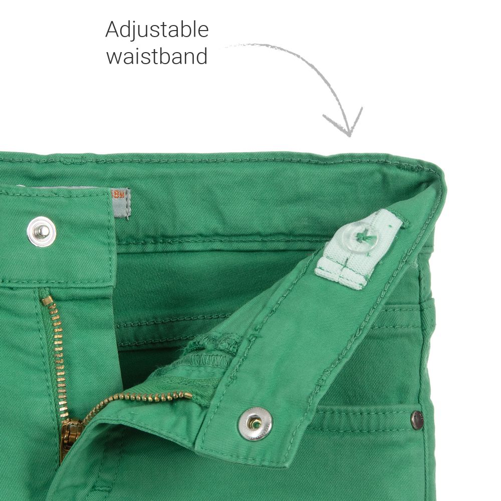 Dr. Kid-شورت برمودا قطن جيرسي لون أخضر للأولاد | Childrensalon Outlet