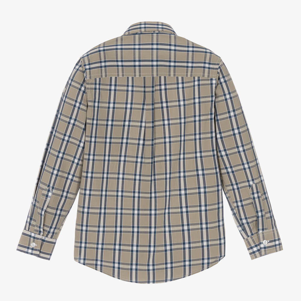 Dr. Kid-Boys Green & Blue Check Shirt | Childrensalon Outlet