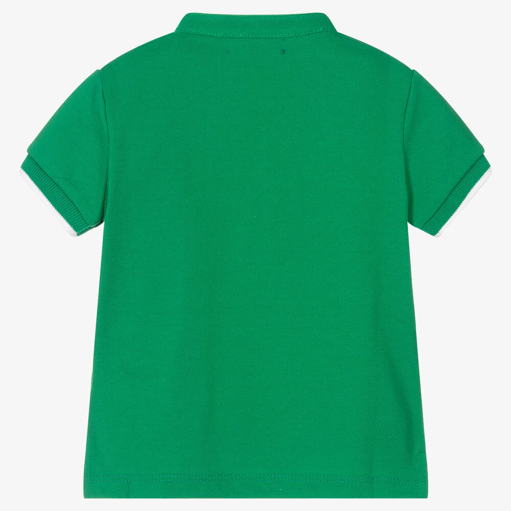 Dr. Kid-Boys Green Cotton Piqué T-Shirt | Childrensalon Outlet