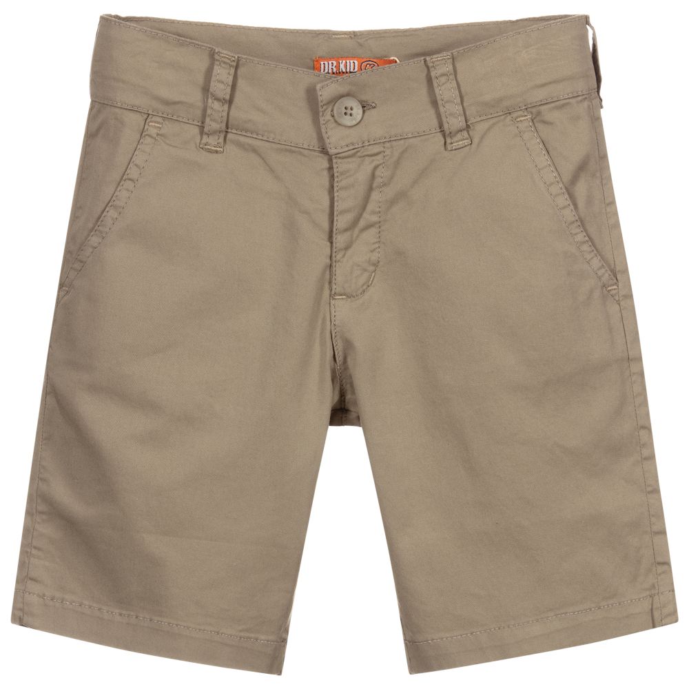 Dr. Kid-Boys Green Cotton Shorts | Childrensalon Outlet