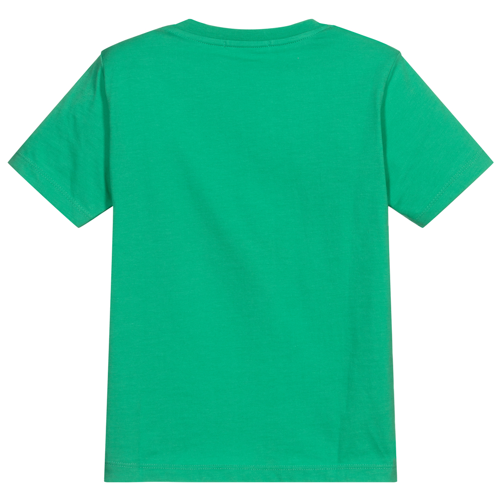 Dr. Kid-Boys Green Cotton T-Shirt | Childrensalon Outlet