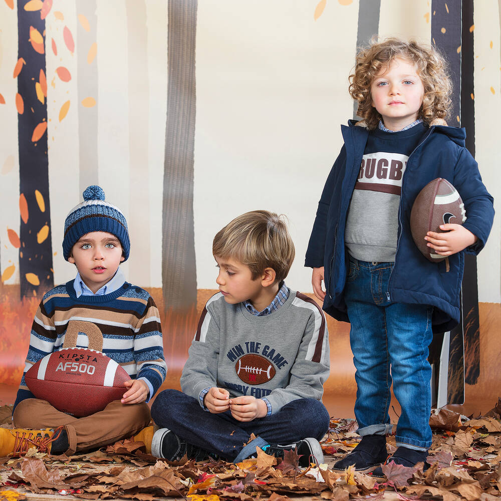 Dr. Kid-Серо-синий свитшот для мальчиков | Childrensalon Outlet