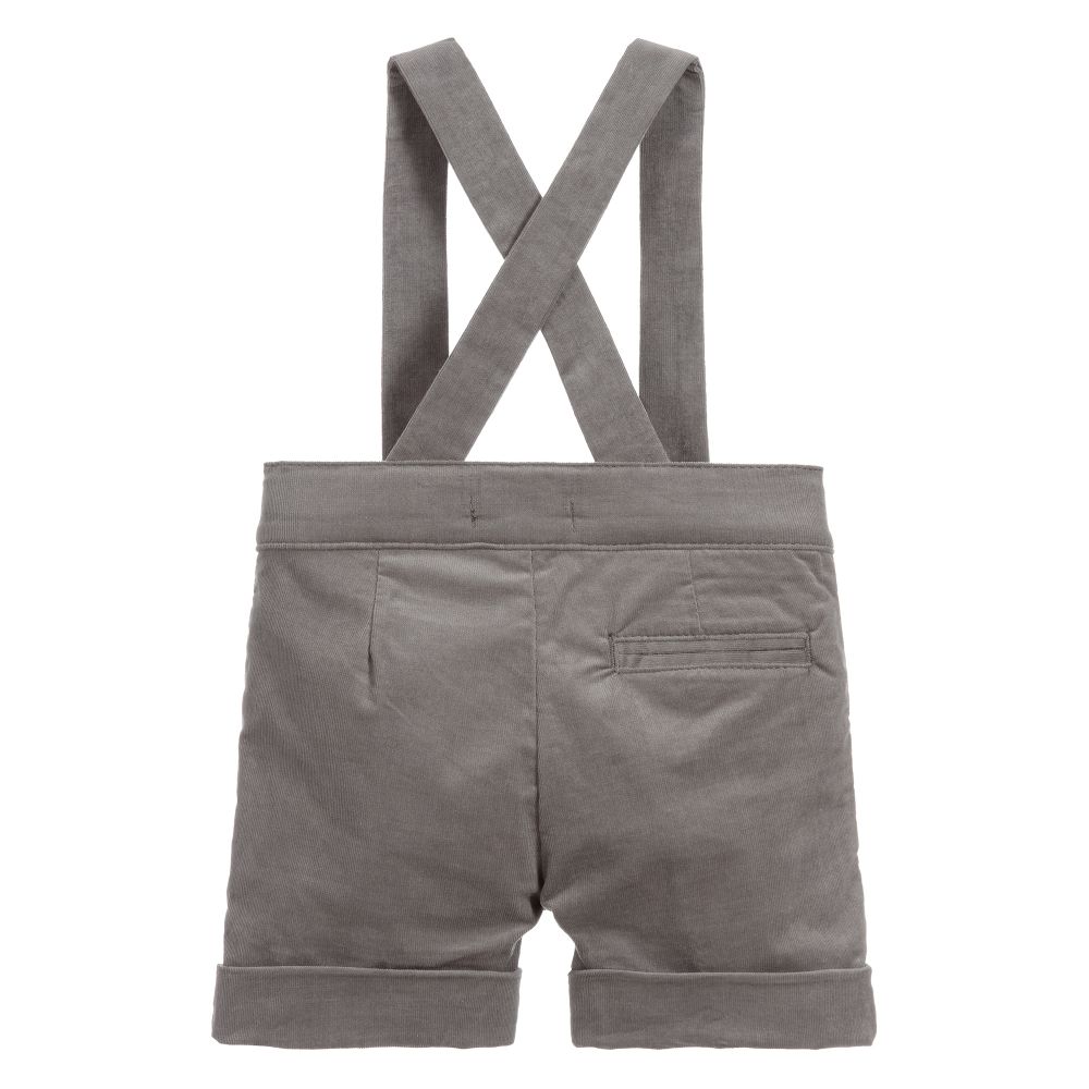 Dr. Kid-Boys Grey Cotton Cord Shorts | Childrensalon Outlet
