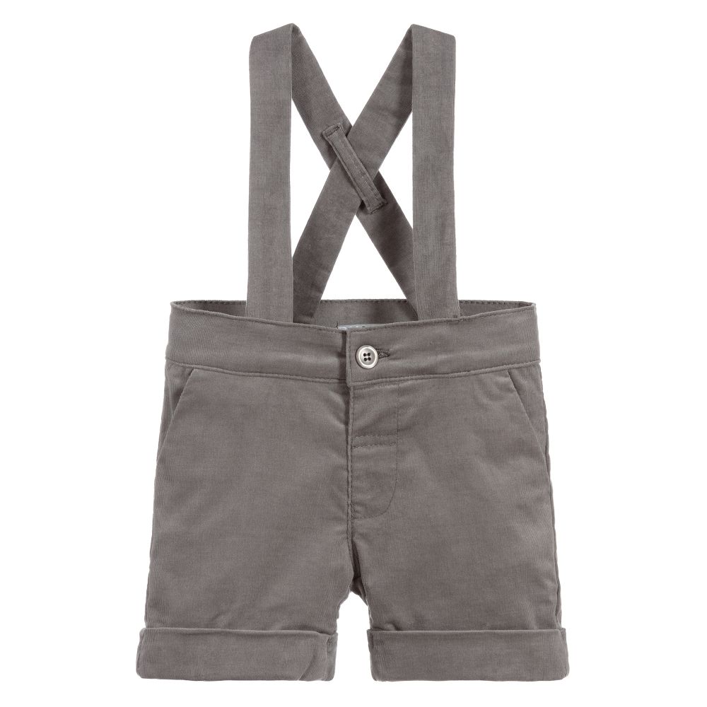 Dr. Kid - Серые шорты из хлопкового велюра для мальчиков | Childrensalon