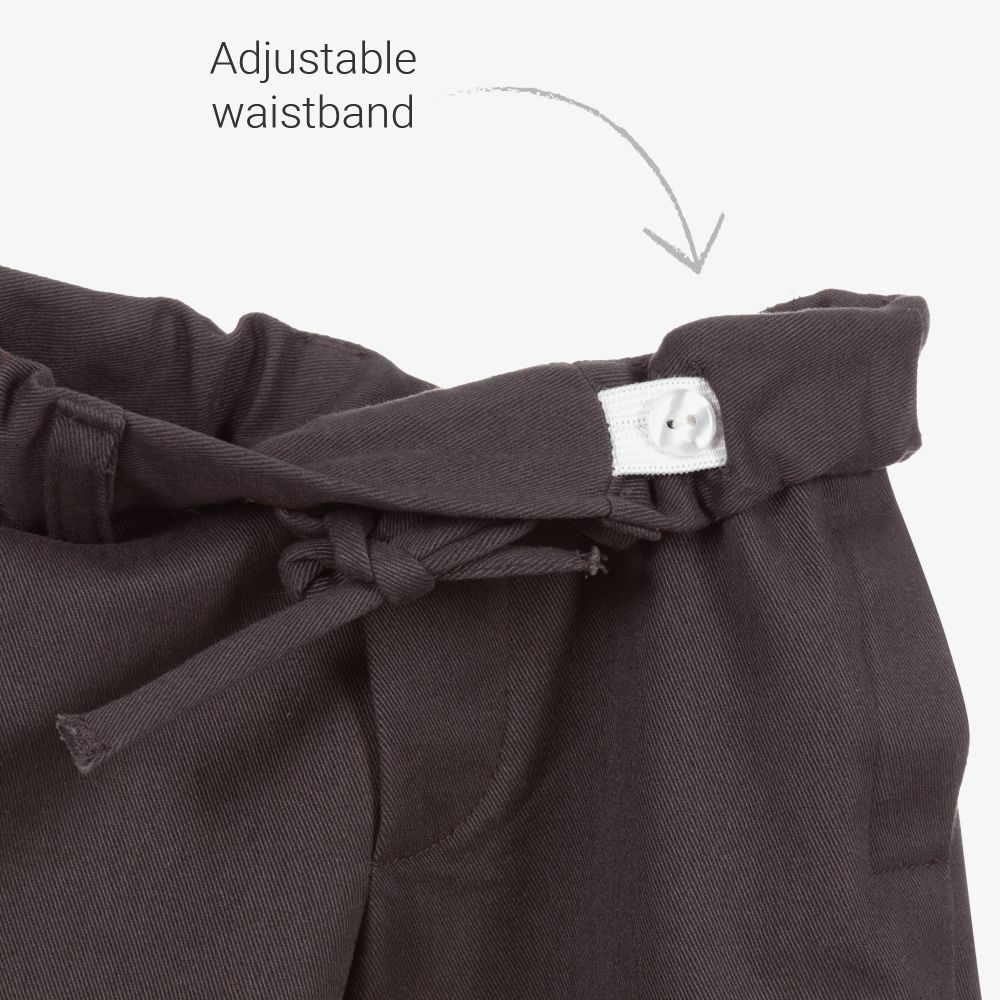 Dr. Kid-Boys Grey Cotton Trousers | Childrensalon Outlet