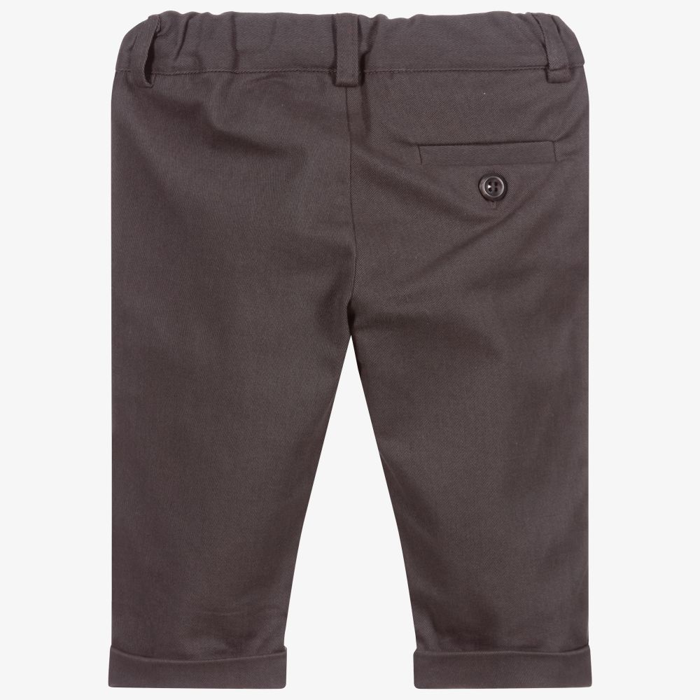 Dr. Kid-Boys Grey Cotton Trousers | Childrensalon Outlet