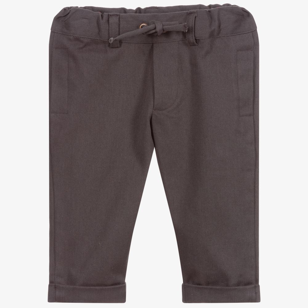 Dr. Kid-Boys Grey Cotton Trousers | Childrensalon Outlet