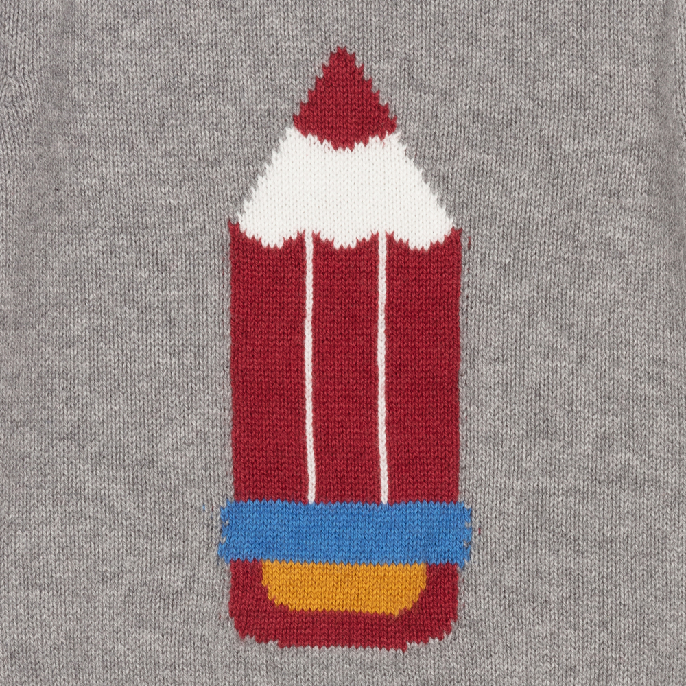 دكتور كيد-كنزة قطن وصوف لون رمادي للأولاد | Childrensalon Outlet