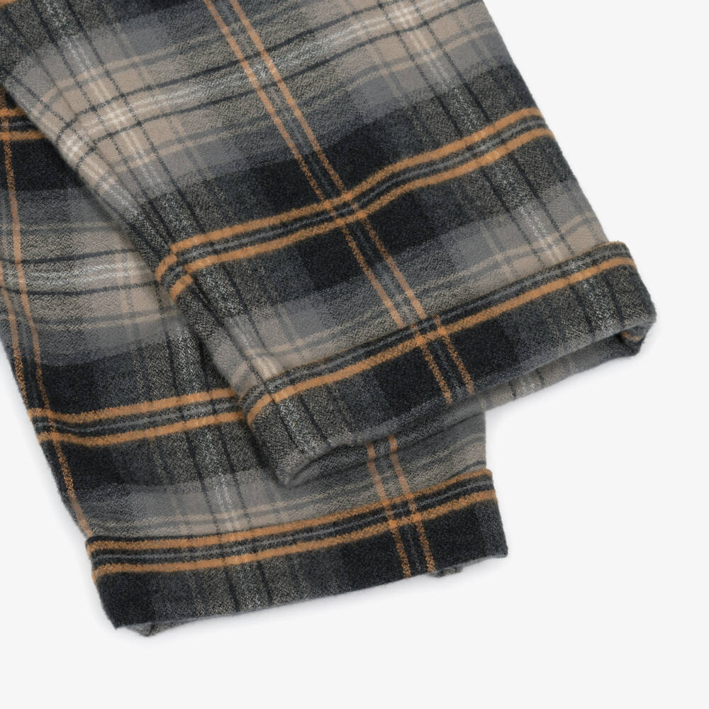 Dr. Kid-بنطلون قطني رمادي بنقشة مربعات للأولاد | Childrensalon Outlet