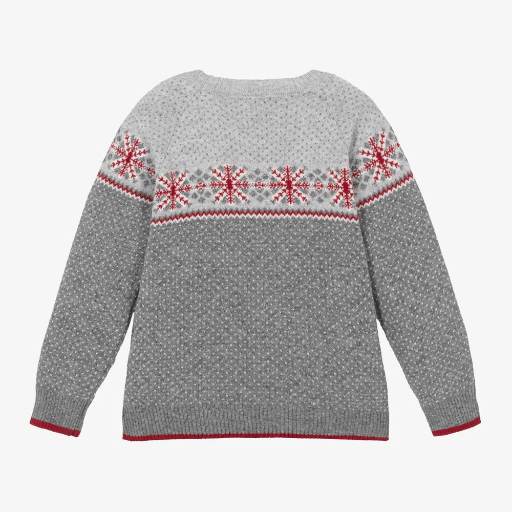Dr. Kid-Boys Grey Wool Blend Sweater | Childrensalon Outlet