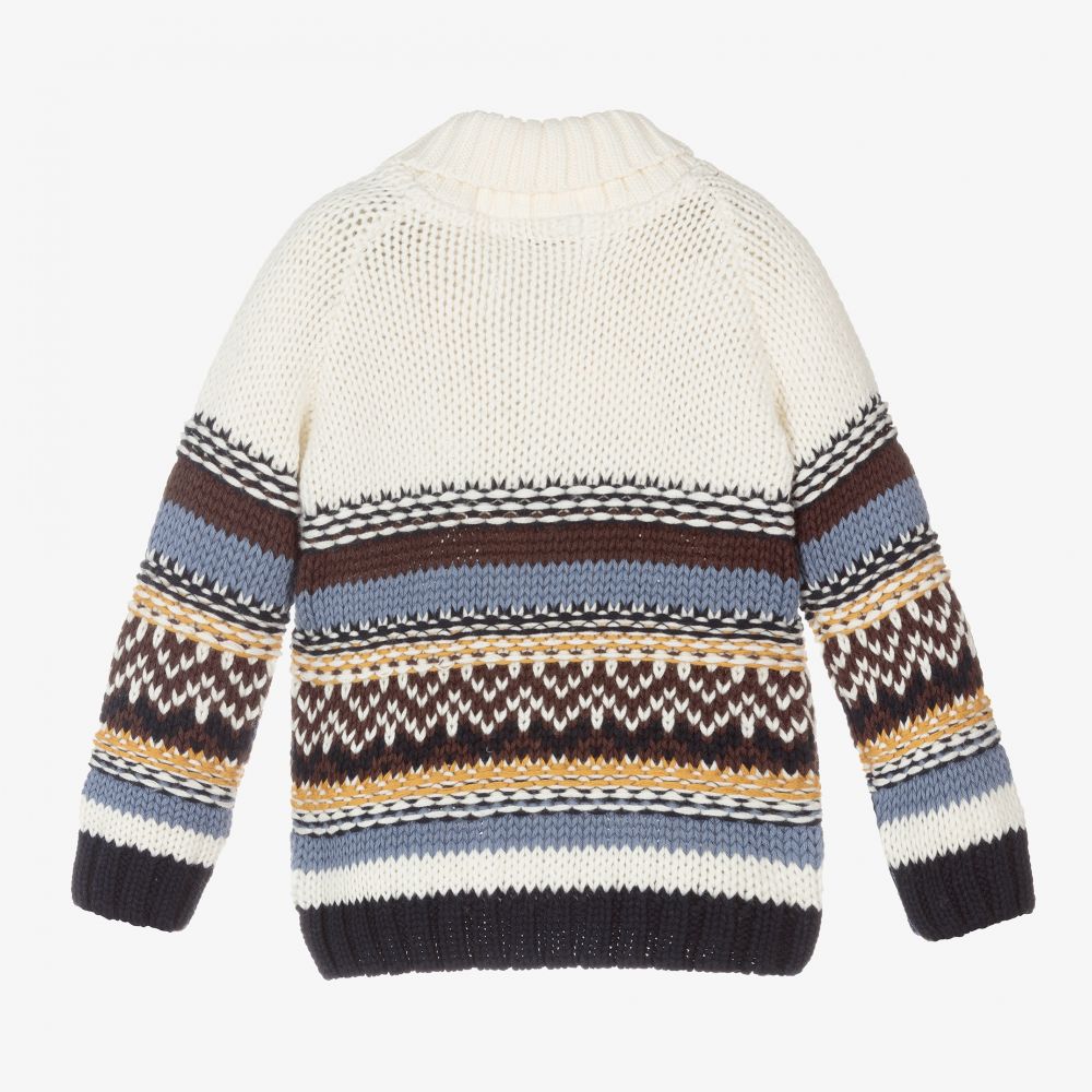 Dr. Kid-Boys Ivory Cotton Cardigan | Childrensalon Outlet