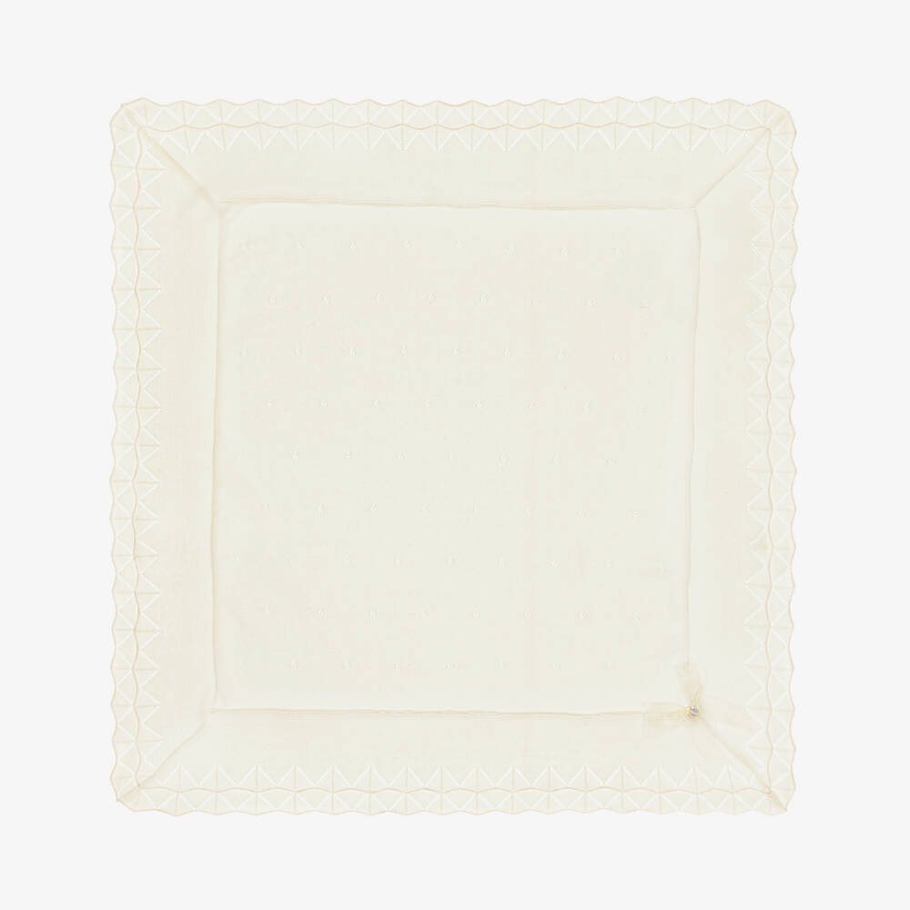 Dr. Kid-Boys Ivory Soft Knit Blanket | Childrensalon Outlet