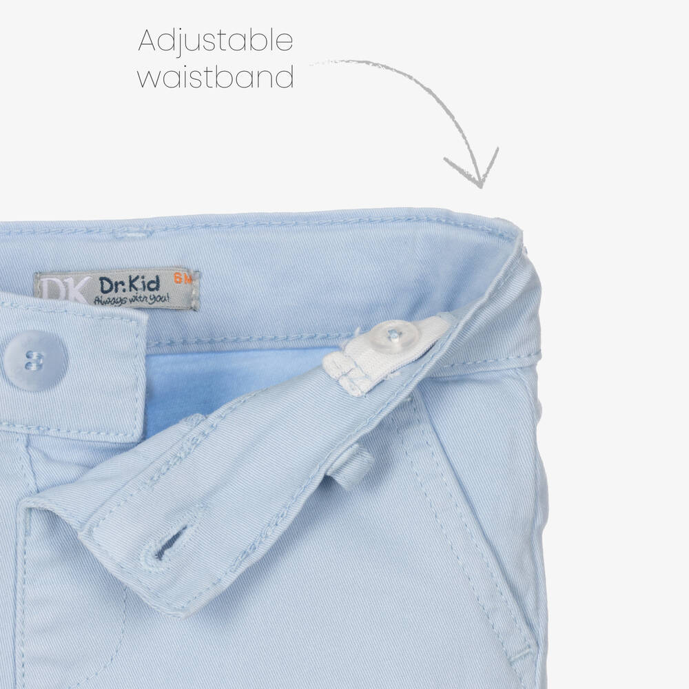 Dr. Kid-Голубые шорты из хлопкового твила | Childrensalon Outlet