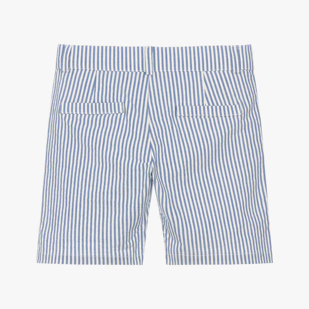 Dr. Kid-Boys Nautical Stripe Cotton Shorts | Childrensalon Outlet