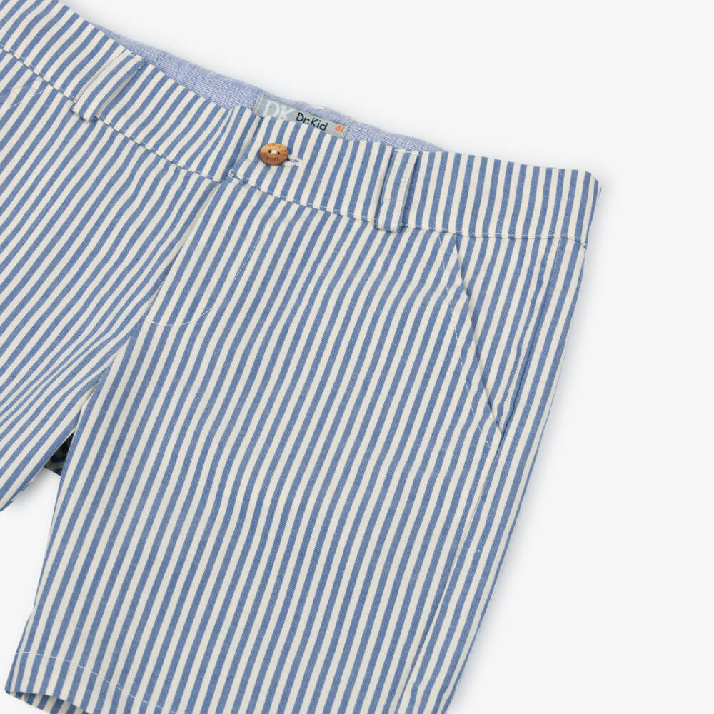 Dr. Kid-Boys Nautical Stripe Cotton Shorts | Childrensalon Outlet