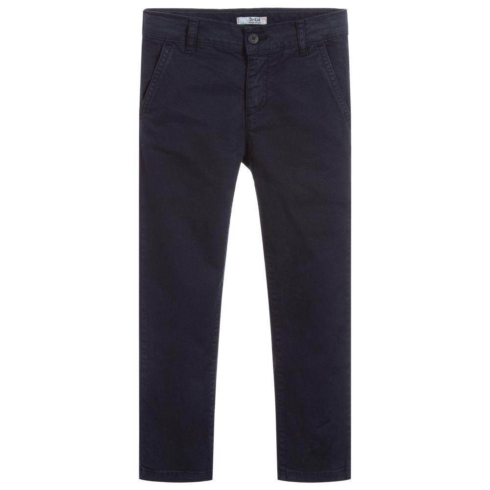 Dr. Kid - Boys Navy Blue Chino Trousers | Childrensalon