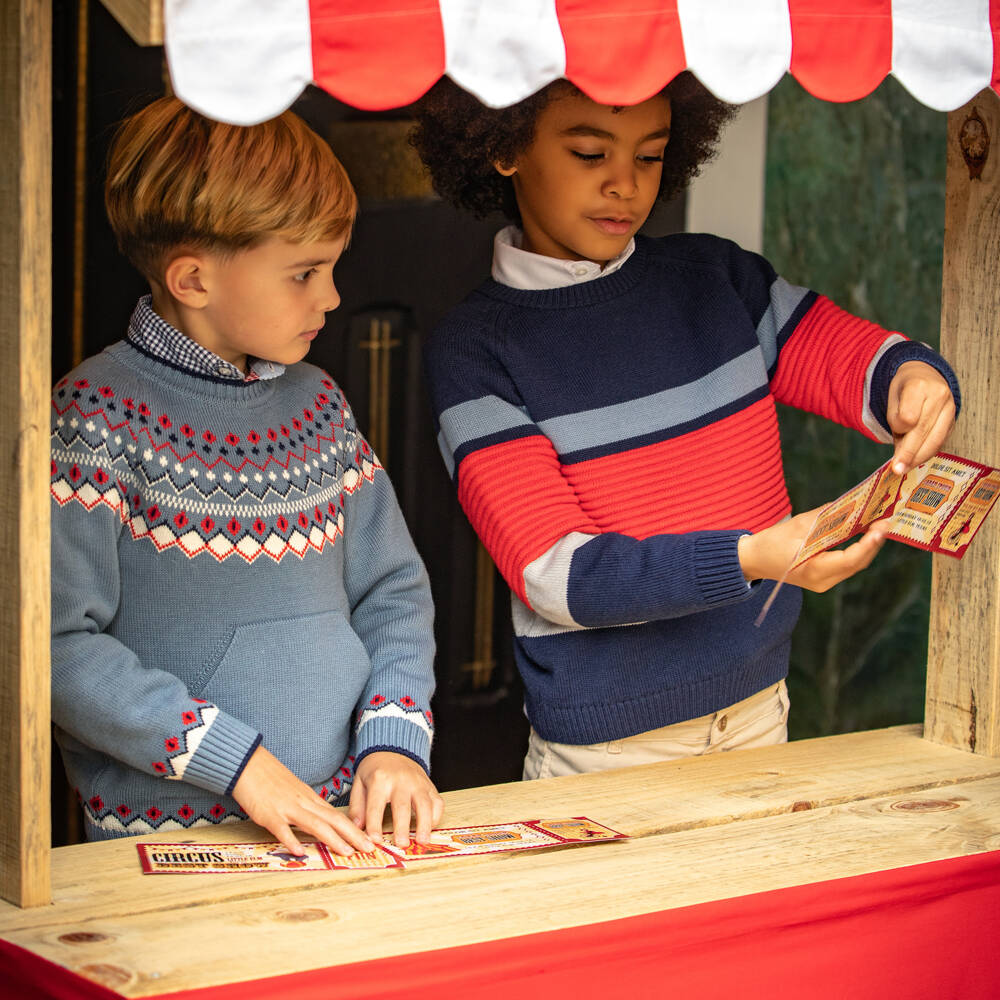 Dr. Kid-Boys Powder Blue Knit Set | Childrensalon Outlet