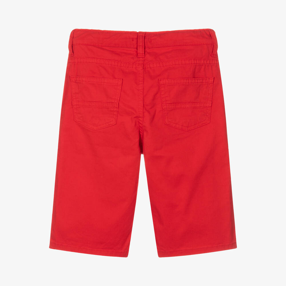 Dr. Kid Boys Red Cotton Shorts Childrensalon Outlet
