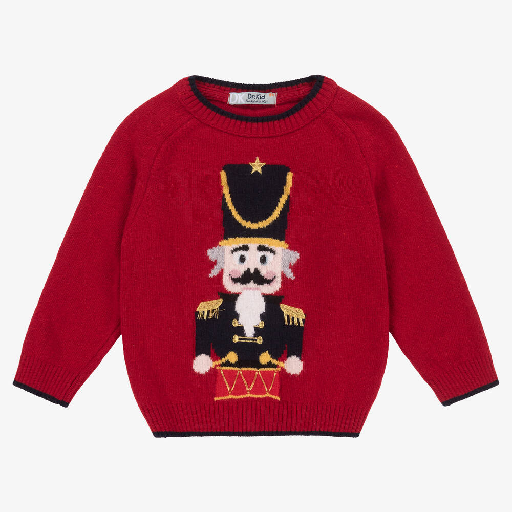 Dr. Kid - Boys Red Knitted Toy Soldier Sweater | Childrensalon