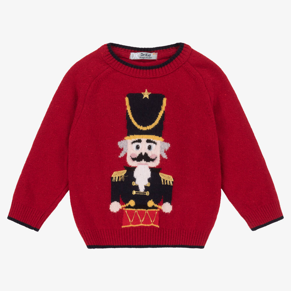 Dr. Kid - Pull rouge en maille petit soldat | Childrensalon