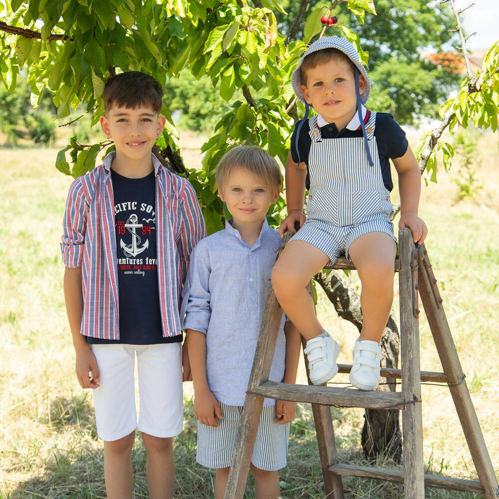 Dr. Kid-Boys Sea Adventure Blue Tee | Childrensalon Outlet