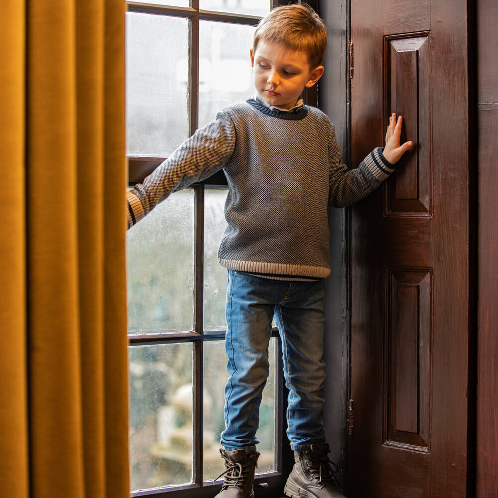 Dr. Kid-Boys Slim Blue Denim Trousers | Childrensalon Outlet