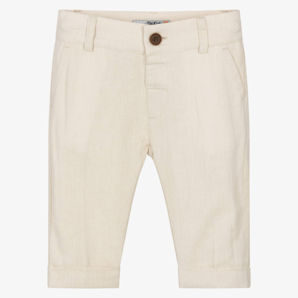 Dr. Kid-Boys Soft Beige Linen Pants | Childrensalon Outlet
