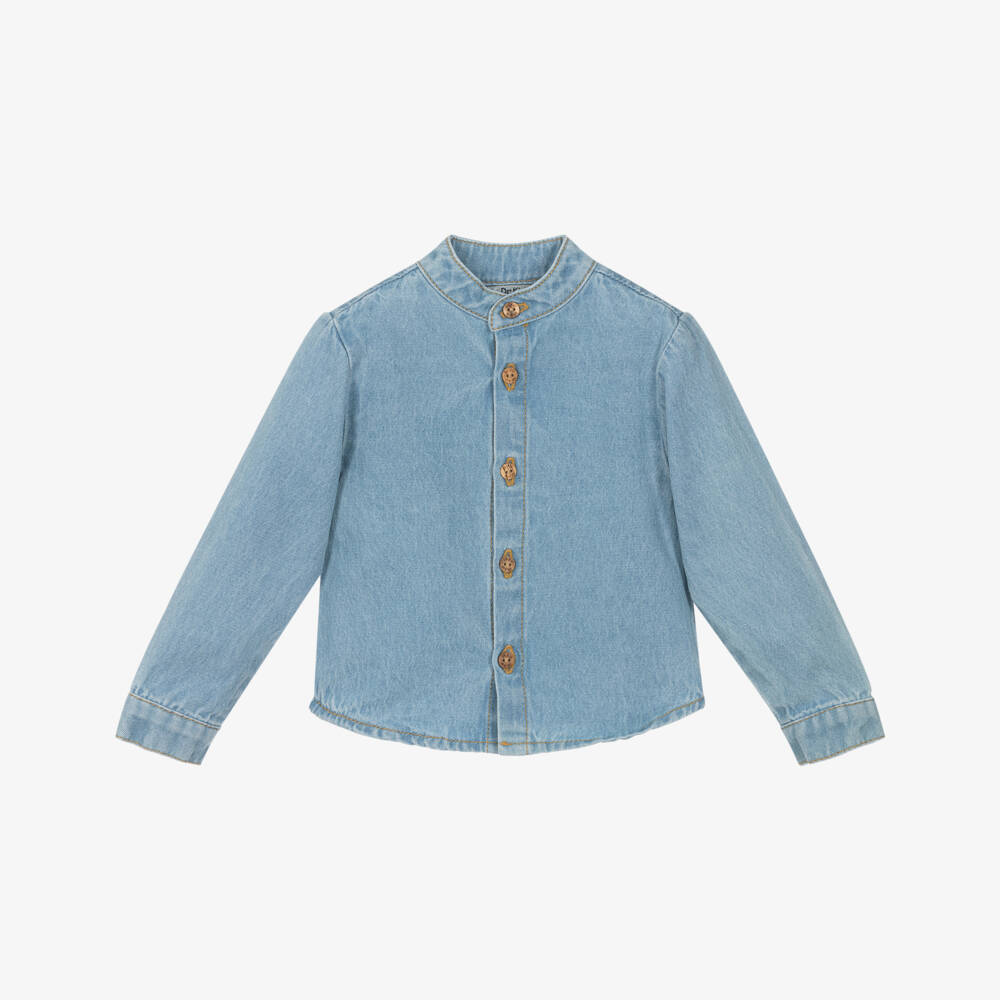 Dr. Kid-Boys Soft Blue Chambray Top | Childrensalon Outlet