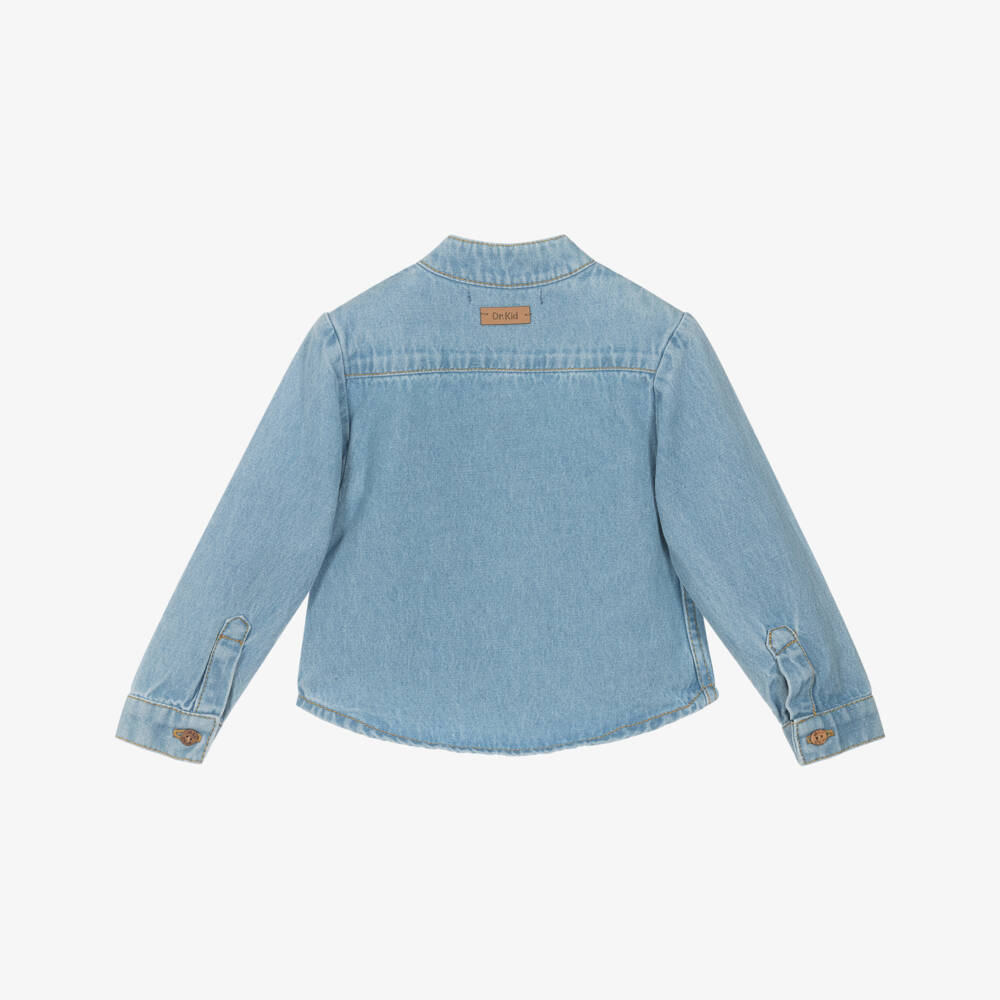 Dr. Kid-Мягкий голубой топ из шамбре для мальчиков | Childrensalon Outlet