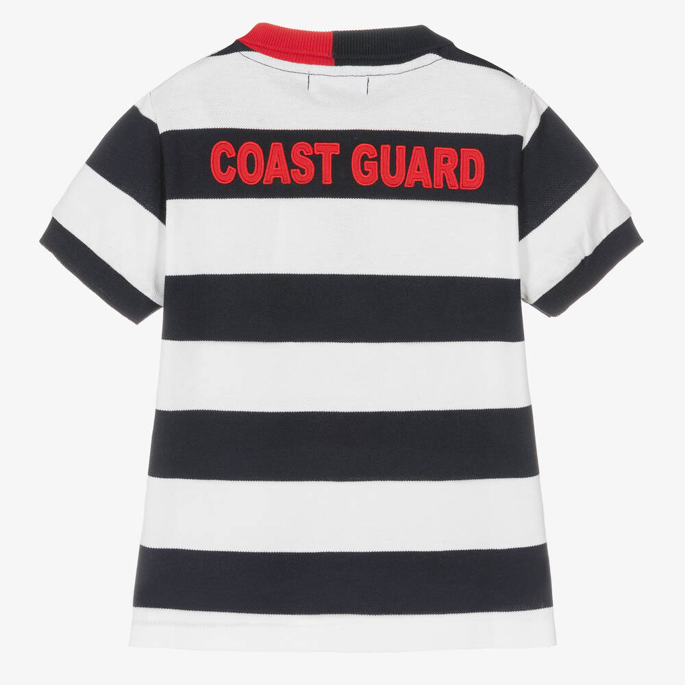 Dr. Kid-Boys Striped Cotton Polo Shirt | Childrensalon Outlet