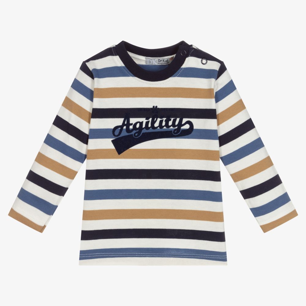 Dr. Kid - Boys Striped Cotton Top | Childrensalon