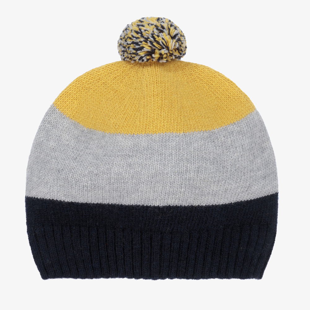 Dr. Kid - Boys Striped Wool Bobble Hat | Childrensalon