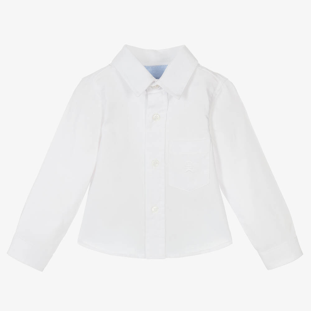 Dr. Kid - قميص مزيج قطن لون أبيض للأولاد | Childrensalon