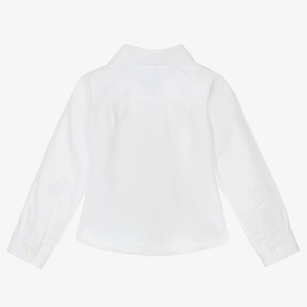 Dr. Kid-قميص مزيج قطن لون أبيض للأولاد | Childrensalon Outlet