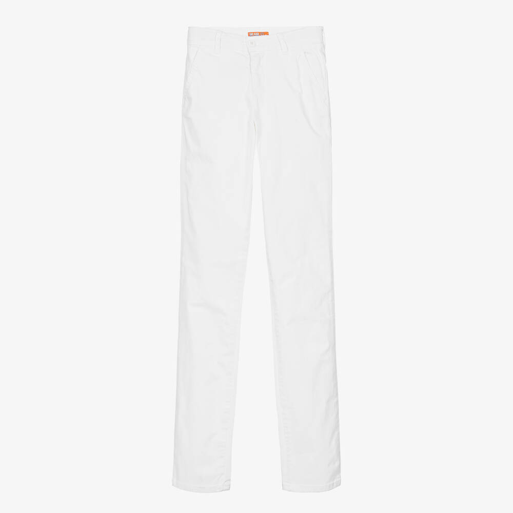 Dr. Kid - Boys White Cotton Trousers | Childrensalon