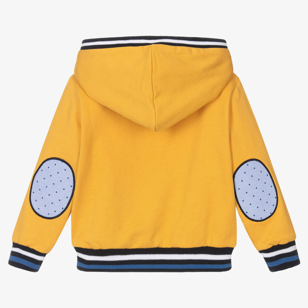 Dr. Kid-Boys Yellow Hooded Sweatshirt | Childrensalon Outlet