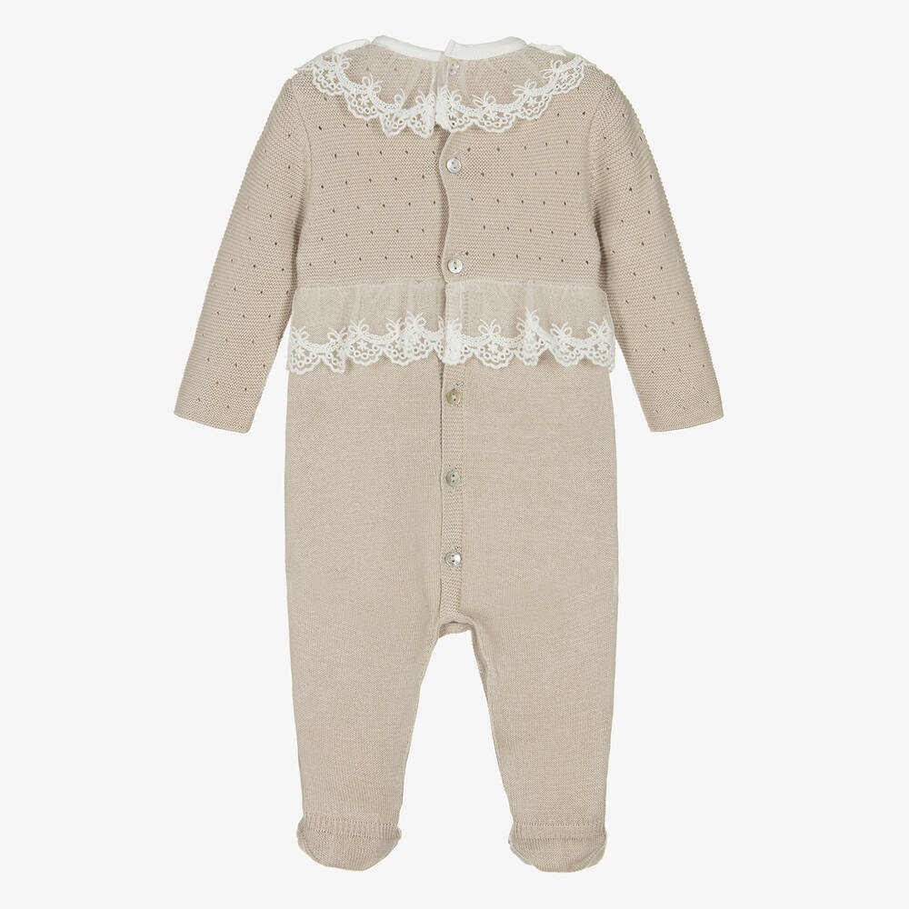 دكتور كيد-أفرول بيبي غرو قطن محبوك لون بيج للمولودات | Childrensalon Outlet