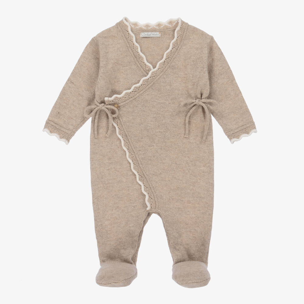 Dr. Kid - Grenouillère laine et coton beige | Childrensalon
