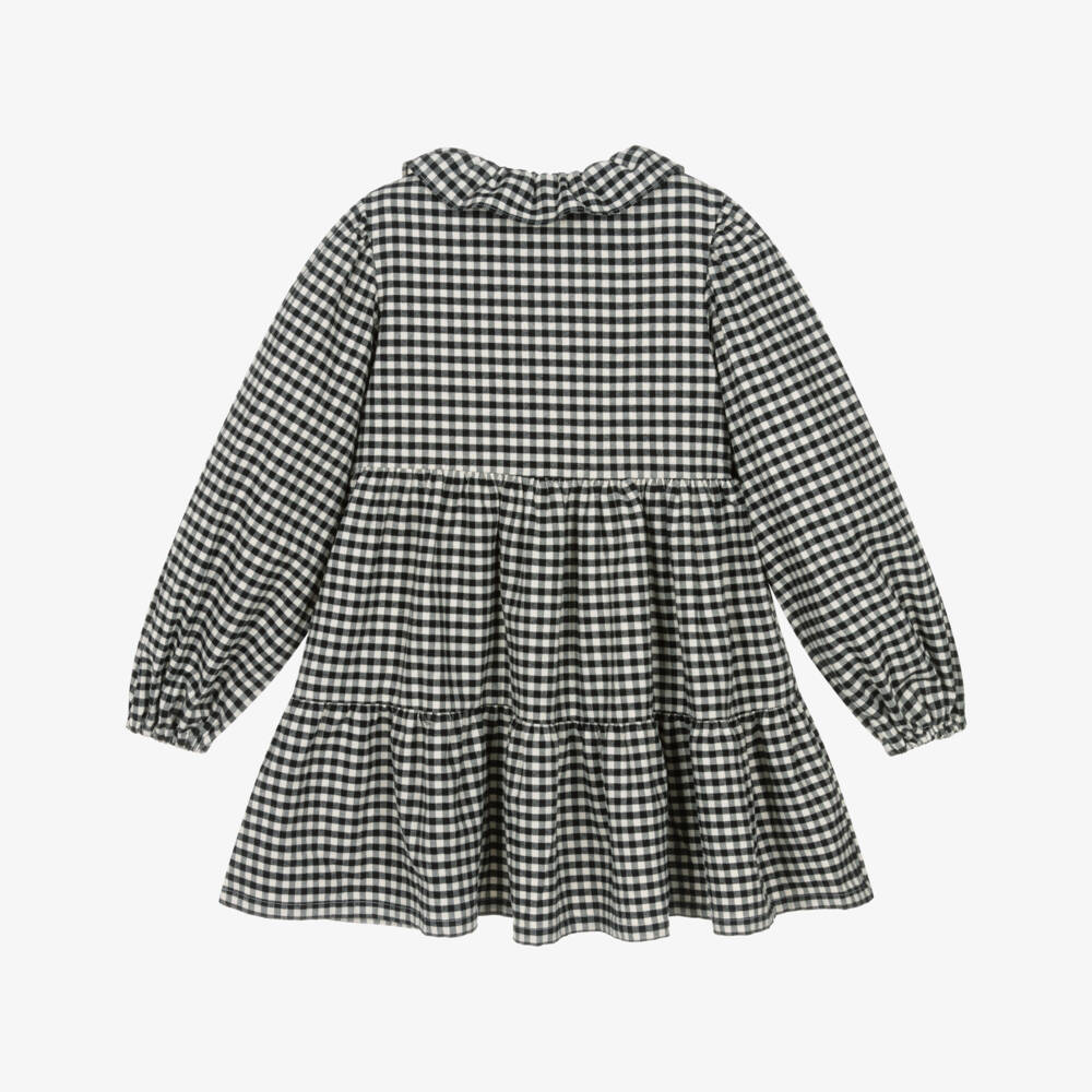 Dr. Kid-فستان قطن ناعم بنقشة المربعات للبنات | Childrensalon Outlet