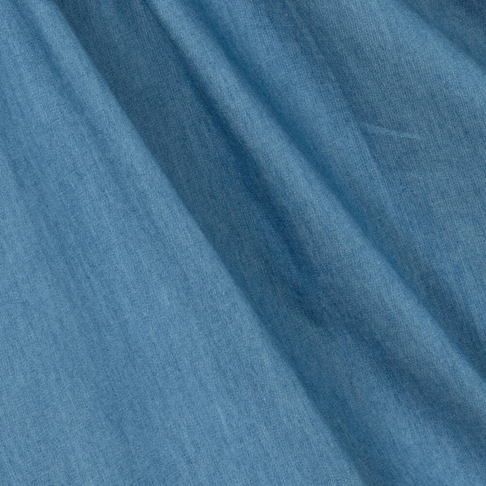 Dr. Kid-Голубое платье из шамбре с рюшами | Childrensalon Outlet