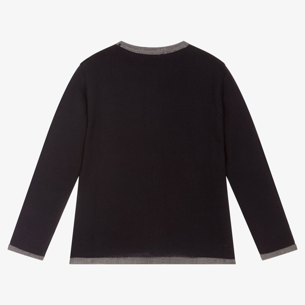 Dr. Kid-Girls Blue Cotton Cardigan | Childrensalon Outlet