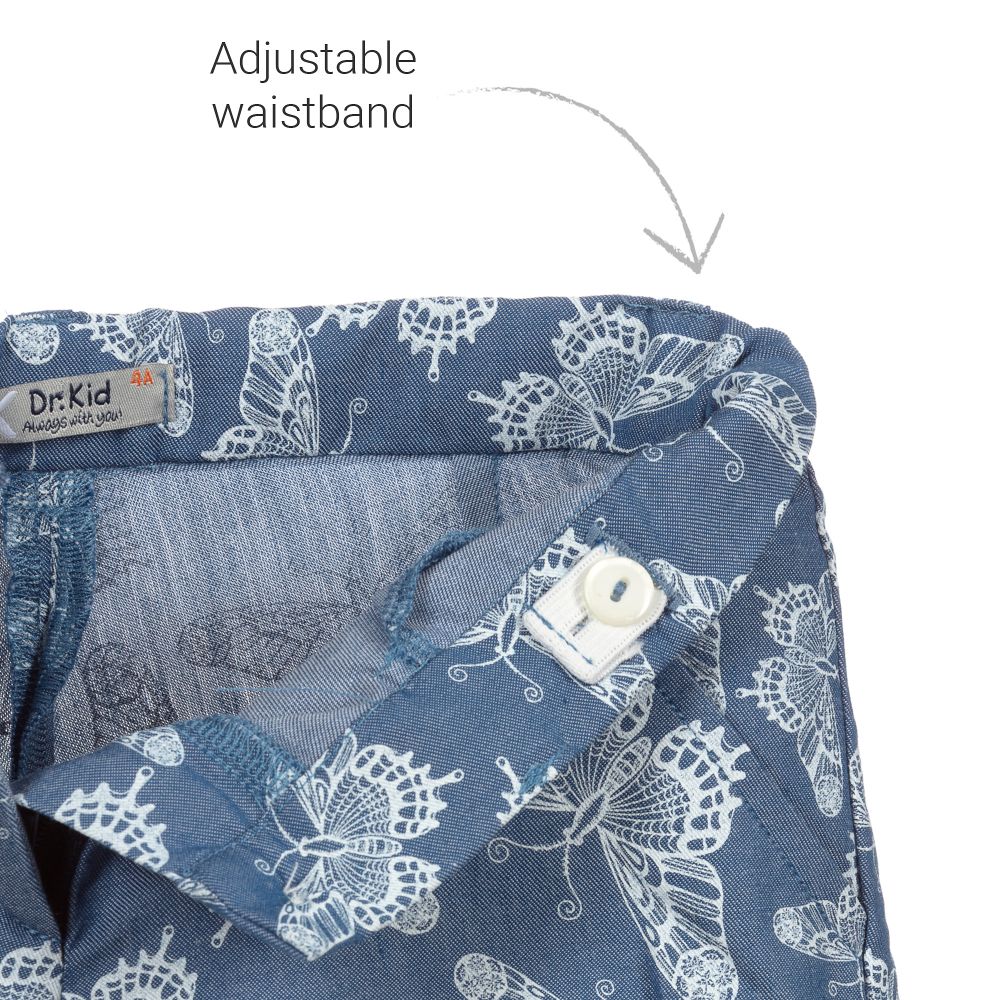 Dr. Kid-Girls Blue Cotton Shorts | Childrensalon Outlet